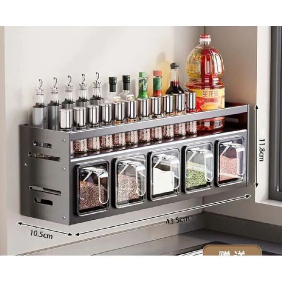 NIB Seasoning storage Kitchen spice rack Multifunctional wall-mounted spice rack - Picture 1 of 6